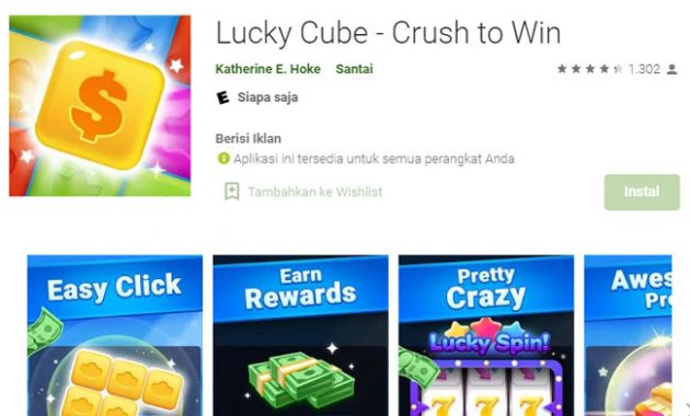 Lucky money cube